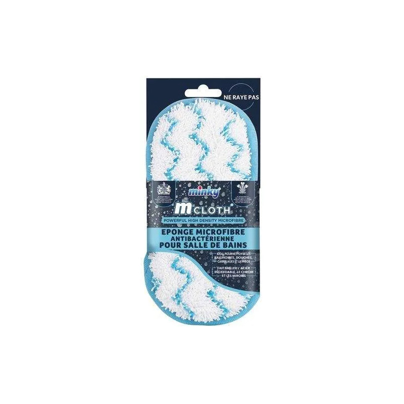 Antibacterial microfiber bathroom sponge