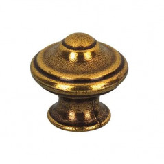 Bouton Lyonnais Zamak bronze brillant, D.30mm, H30mm, 1 pièce avec visserie.