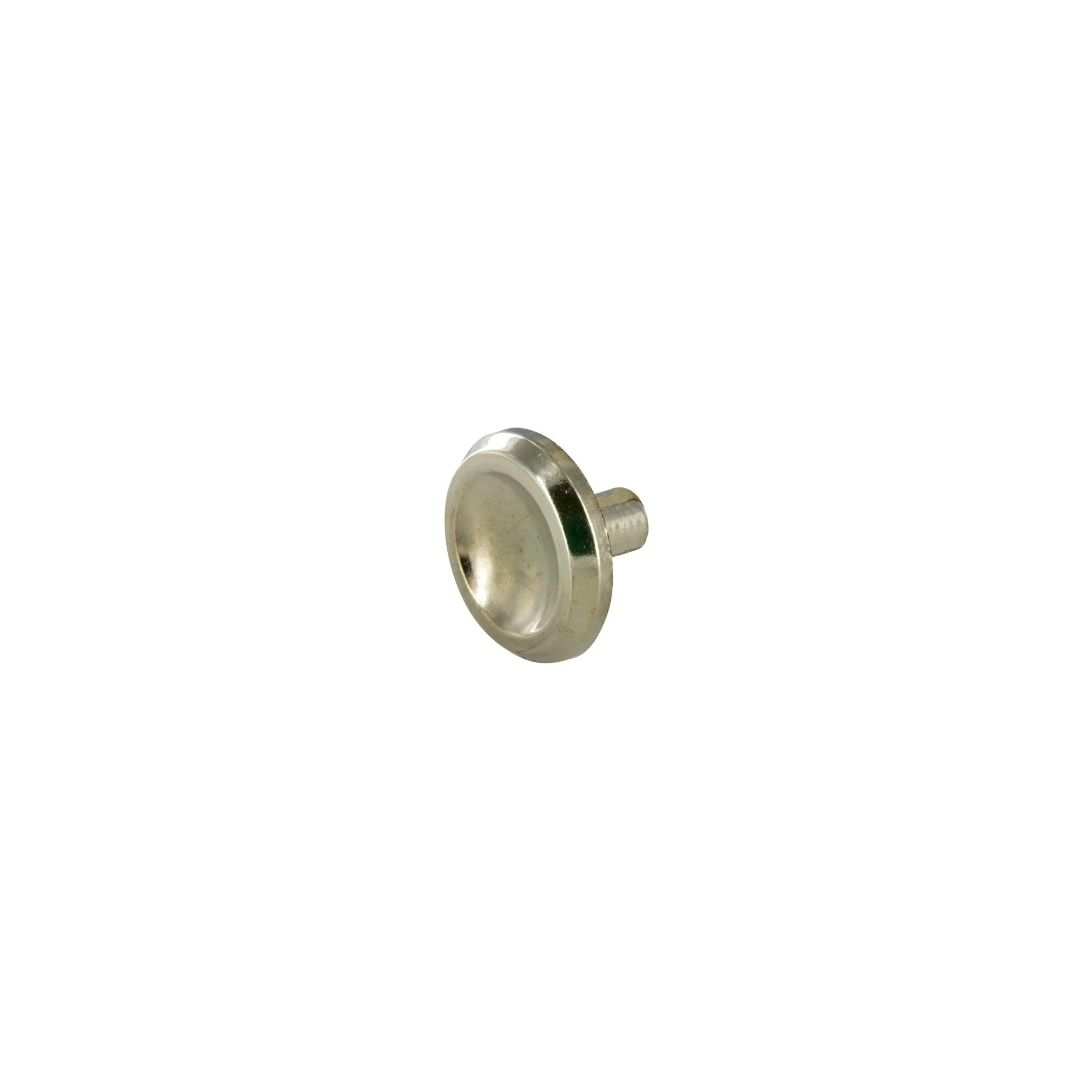 Bouton creux, Zamak chromé, D.30mm, H.20mm, 1 pièce avec visserie.