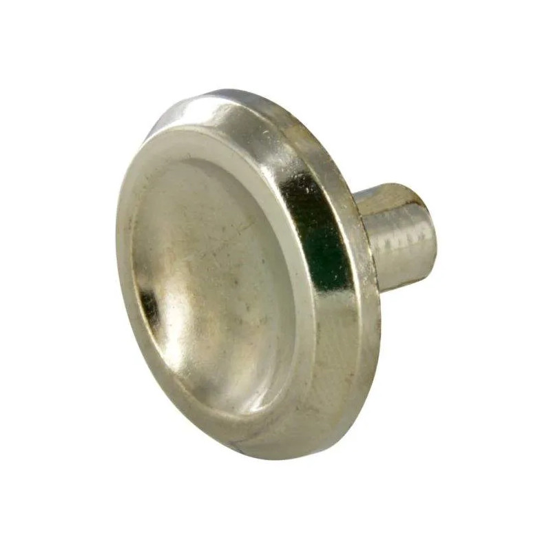 Bouton creux, Zamak chromé, D.30mm, H.20mm, 1 pièce avec visserie.