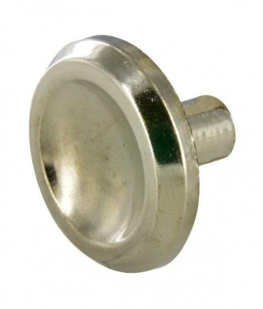 Bouton creux, Zamak chromé, D.30mm, H.20mm, 1 pièce avec visserie.