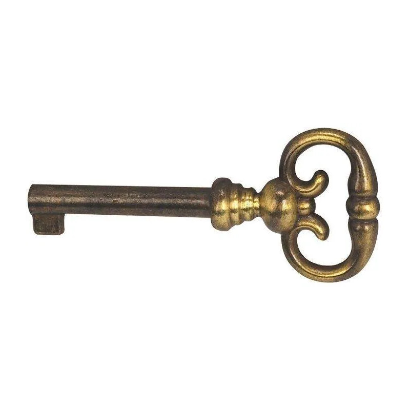 Chiave per coscia, bronzo zama, L.70mm, albero 37mm, 1 pezzo con viti.