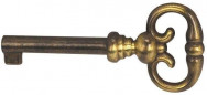 Clé cuisse, Zamak bronze, L.70mm, Tige 37mm, 1 pièce avec visserie.