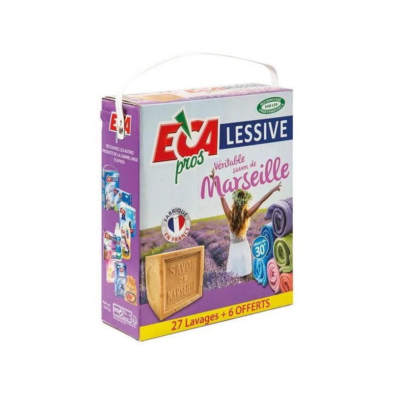 Detersivo in polvere con sapone di Marsiglia, 3 kg