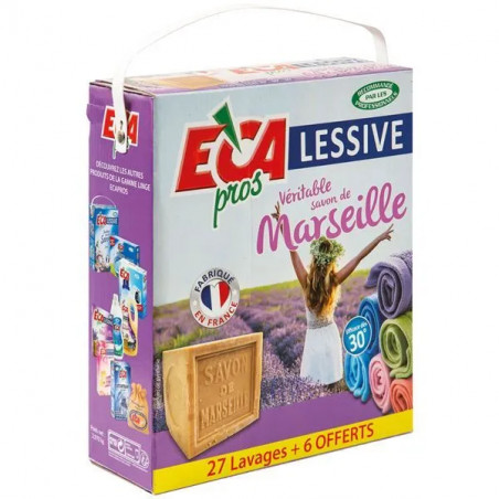 Lessive en poudre au savon de marseille, 3kg