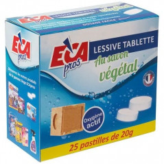 Lessive en tablette au savon végétale, 25 pastilles