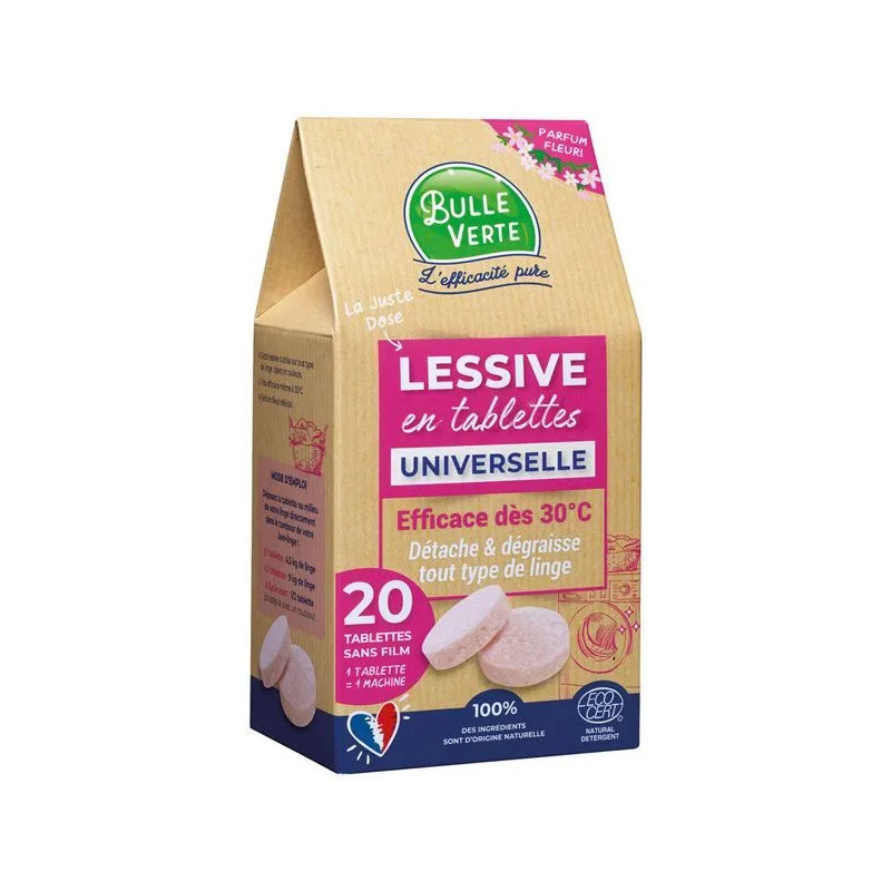 Tablettes de lessive universelle, 20 doses