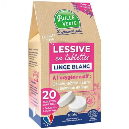 LESSIVE LINGE BLANC TABLETTES BTE 20P