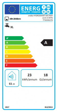 ONDEA LC15-4 HFPN baja nox hidrosmart calentador de baño por succión (gas natural)