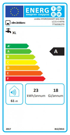 ONDEA LC15-4 HFPN Riscaldatore da bagno ventilato hydrosmart a bassa emissione di nox (butano propano)