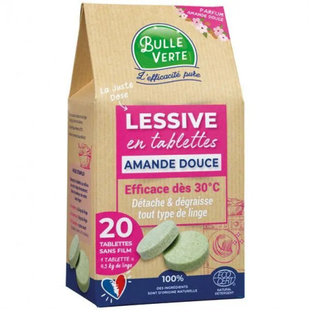 LESSIVE AMANDE DOUCE EN TABLETTES X 20