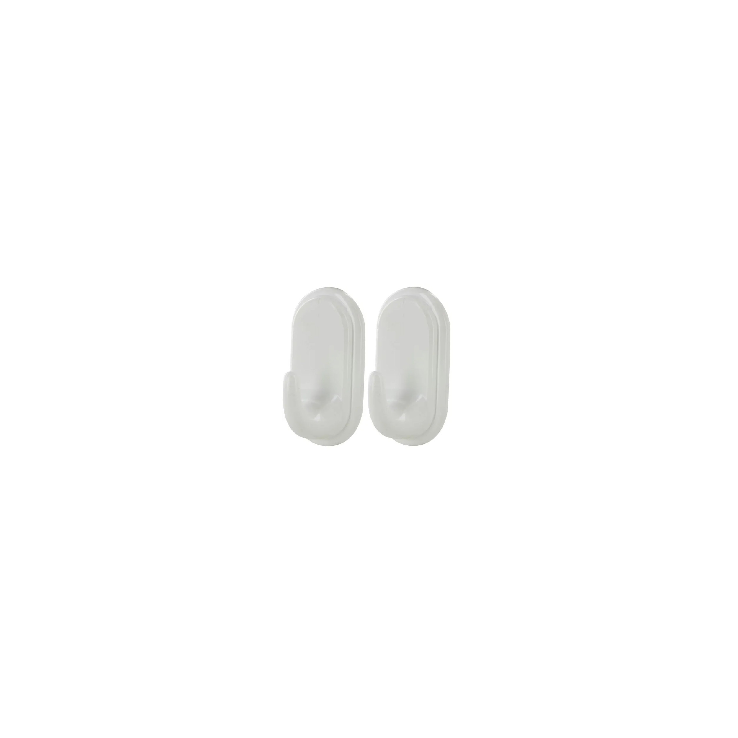 Oval adhesive deco hook, H.46mm, W.26mm, 2 pcs. 