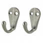 Decorative cane hook H.40mm, aluminium, 2 pcs.