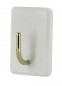 Adhesive curtain hook H.28mm, W.18mm, white plastic/metal, 4 pcs.