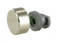 Chamfered glass bracket, D.18mm, for 6mm thick glass, nickel-plated brass, 4 pcs.