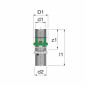 MultiSkin gateway press connection PER 12 x 1.1, multi-layer 16 x 2