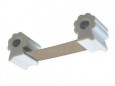 Floor-mounted door stopper / wedge, spring blade model, W.35mm, H.38mm, D.126mm , 1 piece.