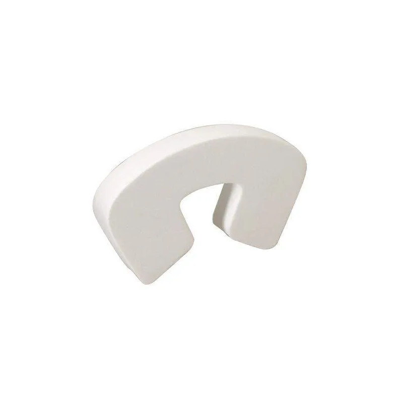 Clip-on foam door damper, white, W.117mm, H.18mm, D.70mm, 1 piece.