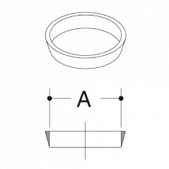 Konische Dichtung aus Polypropylen für Abflussdurchmesser 50 mm