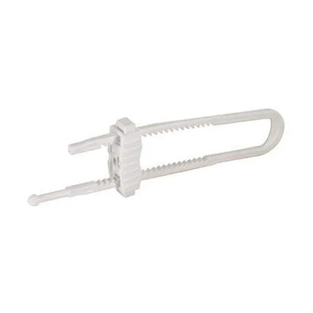 Bloc porte à glissière pour porte double, L.220mm, H.60mm, P.20mm, PVC blanc, 1 pièce. 