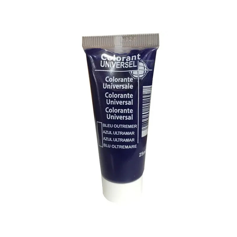 Colorant universel, tube de 25 ml, bleu outremer.