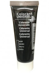 Colorant universel, tube de 25ml, noir.