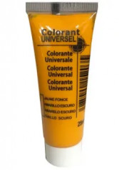 Colorant universel, tube de 25ml, jaune foncé. 