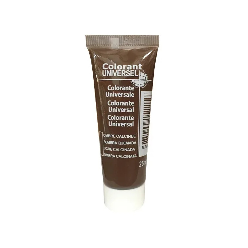 Colorant universel, tube de 25ml, ombre calcinée.