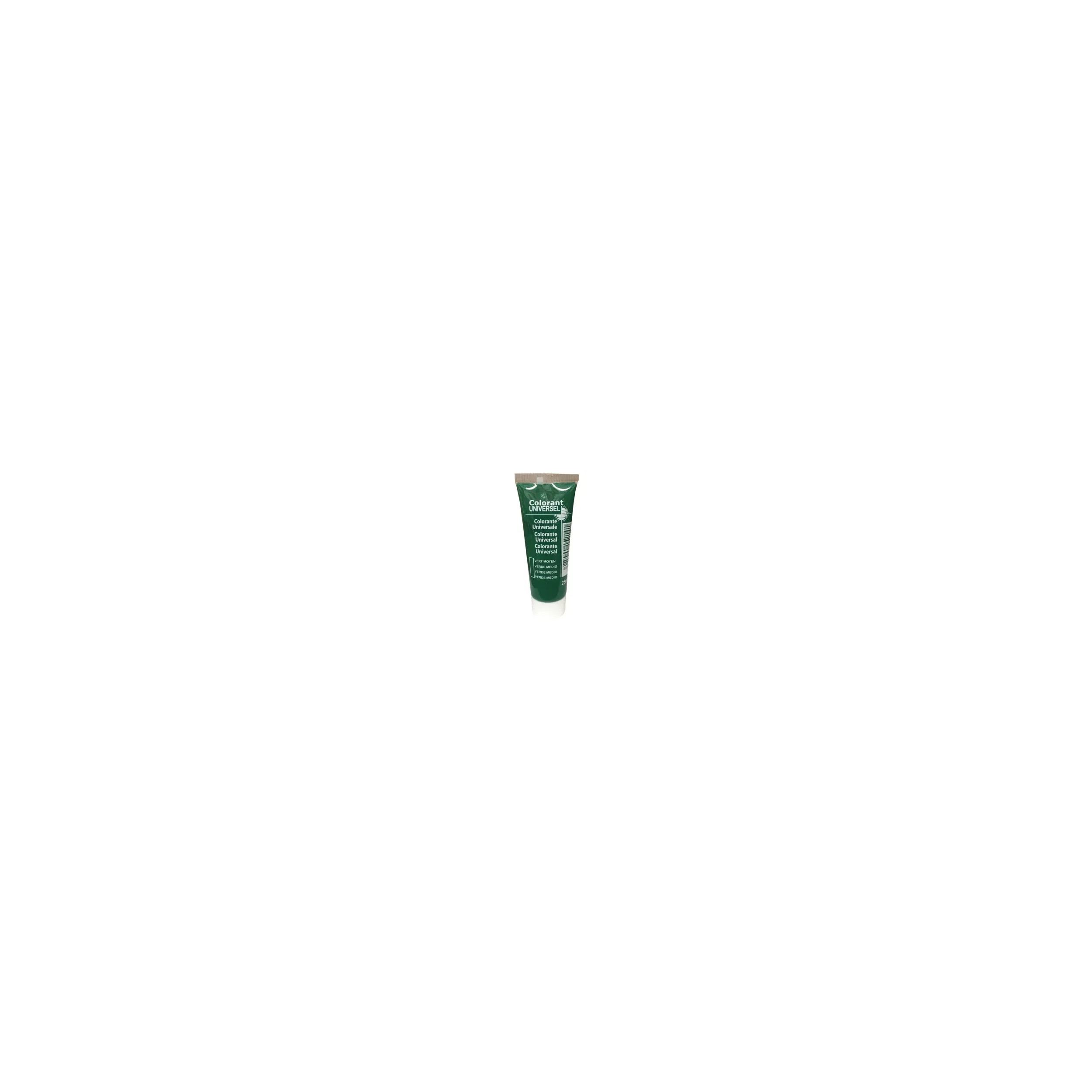 Colorant universel, tube de 25ml, vert moyen.