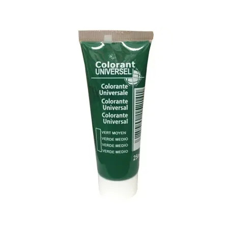 Colorant universel, tube de 25ml, vert moyen.