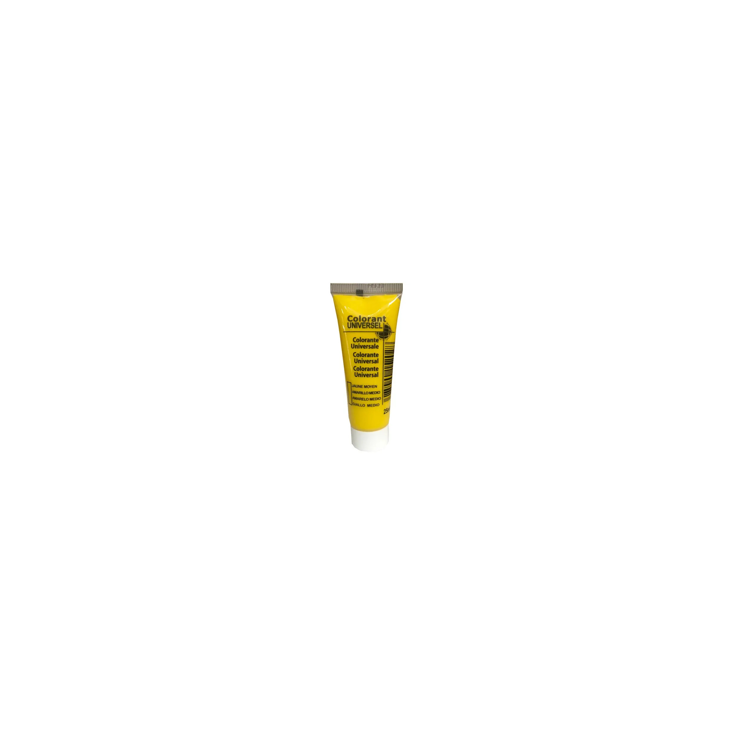 Colorant universel, tube de 25ml, jaune moyen.