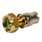 Tool-free, 16 mm multi-layer push-in fitting, female swivel nut 20x27