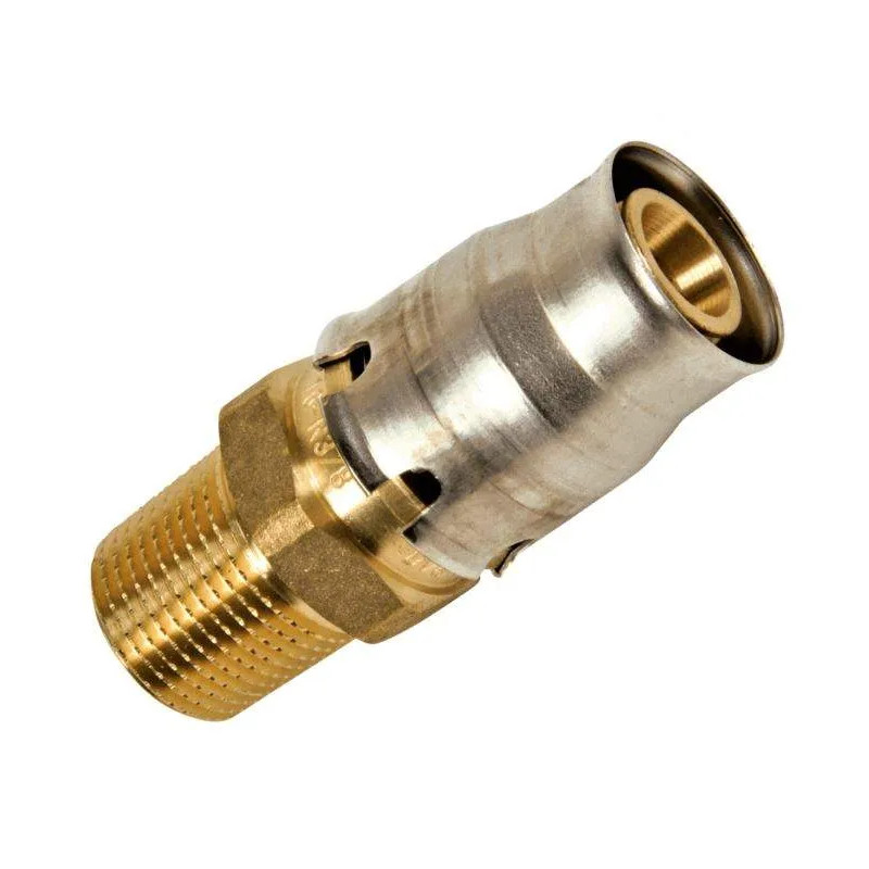 Raccordo tectite senza attrezzi, clip-on multistrato da 6 mm, maschio fisso 12X17