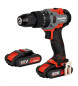 20V, 60 NM hammer drill and screwdriver, case with 2 2Ah batteries and charger