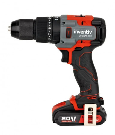 20V, 60 NM hammer drill and screwdriver, case with 2 2Ah batteries and charger