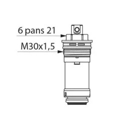 Timed cartridge for TEMPOMIX 3 washbasin fittings.