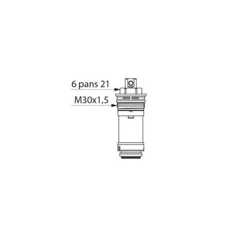 Timed cartridge for TEMPOMIX 3 washbasin fittings.