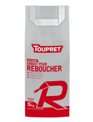 Enduit rebouchage intérieur en poudre 5kg blanc, TOUPRET