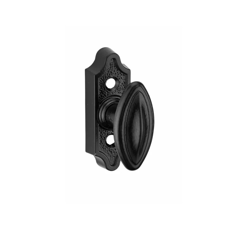 Handle, rustic window knob, 7mm square, black