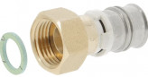 Brass multi-layer female swivel nut 20x27, diameter 26mm. 