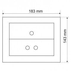 EGAL two-touch mat chrome-plated control panel.