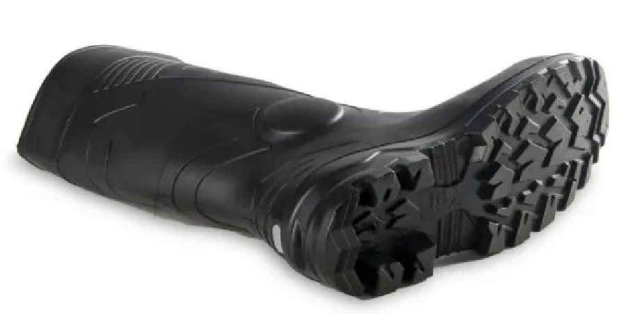 Botte de sécurité, noir, toile enduite PVC, taille 42.