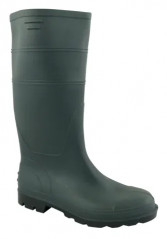 Botte en toile enduite PVC vert, sans sécurité, taille 42.