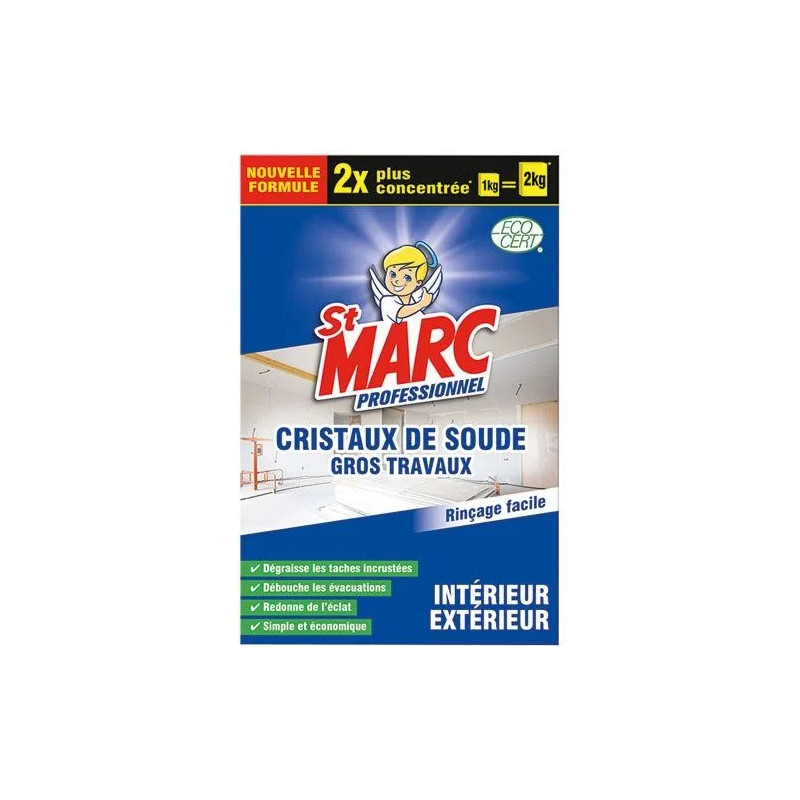 Cristaux de soude professionnel en poudre concentré, 1 KG