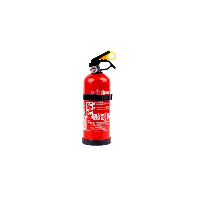 1kg ABC powder extinguisher, with pressure gauge.