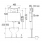 740 flush-mounted tank with single- and dual-flow mechanical controls