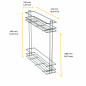 Portabottiglie estraibile SupraMax, modulo 150 mm, ammortizzato, acciaio cromato