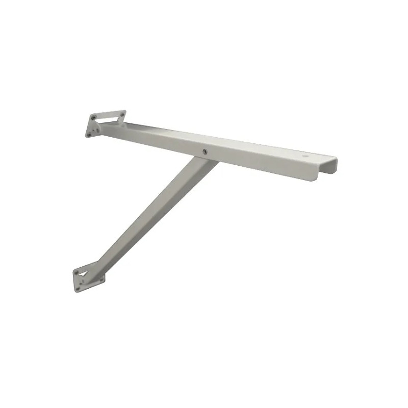 Angle bracket with variable inclination, L.390xH.315mm, white steel.