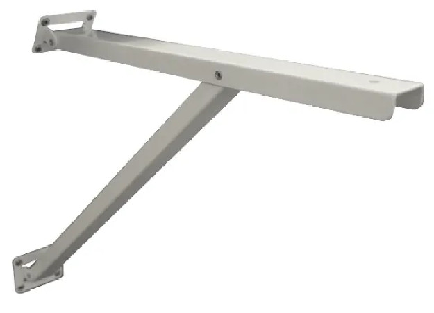 Angle bracket with variable inclination, L.390xH.315mm, white steel.