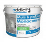 Peinture acrylique monocouche murs et plafonds, blanche satin, 10 litres